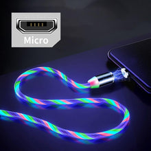 Load image into Gallery viewer, Magnetic Streamer LED Glow Lighting USB 8 Pin Fast Charger freeshipping - Tyche Ace
