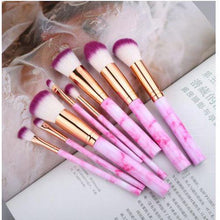 Load image into Gallery viewer, Marble Effect Make Up Brush Set freeshipping - Tyche Ace
