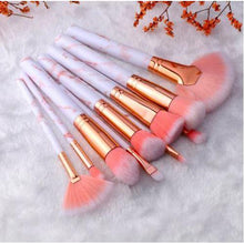 Load image into Gallery viewer, Marble Effect Make Up Brush Set freeshipping - Tyche Ace
