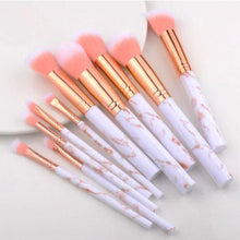 Load image into Gallery viewer, Marble Effect Make Up Brush Set freeshipping - Tyche Ace
