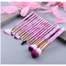 Load image into Gallery viewer, Marble Effect Make Up Brush Set freeshipping - Tyche Ace
