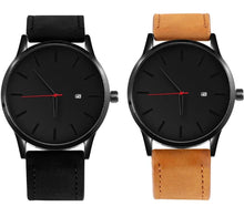 Load image into Gallery viewer, Men 2 Piece Set Quartz Casual Leather Wristband Watches freeshipping - Tyche Ace
