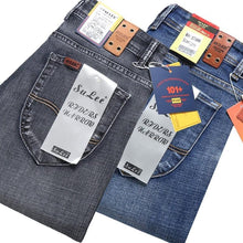 Load image into Gallery viewer, Men Business Casual Stretch Comfortable Straight Cut Denim Jeans Trousers freeshipping - Tyche Ace
