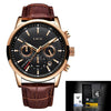 Men Chronograph Leather Wristband Quartz Watches freeshipping - Tyche Ace