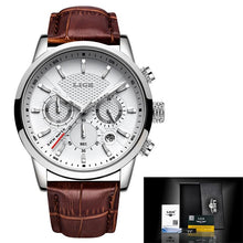 Load image into Gallery viewer, Men Chronograph Leather Wristband Quartz Watches freeshipping - Tyche Ace
