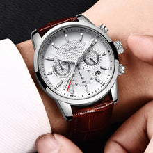 Load image into Gallery viewer, Men Chronograph Leather Wristband Quartz Watches freeshipping - Tyche Ace
