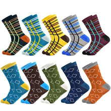 Load image into Gallery viewer, Men Cotton Colour Stripes Happy Socks freeshipping - Tyche Ace
