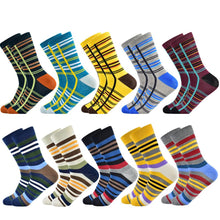 Load image into Gallery viewer, Men Cotton Colour Stripes Happy Socks freeshipping - Tyche Ace
