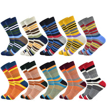 Load image into Gallery viewer, Men Cotton Colour Stripes Happy Socks freeshipping - Tyche Ace
