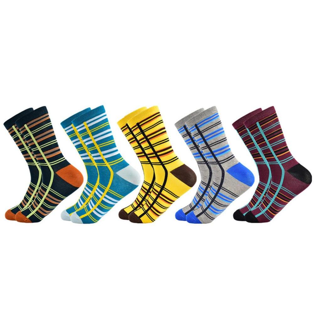 Men Cotton Colour Stripes Happy Socks freeshipping - Tyche Ace