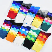 Load image into Gallery viewer, Men Cotton Diamond Pattern Happy Socks freeshipping - Tyche Ace
