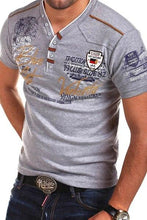Load image into Gallery viewer, Men Cotton Print Design Short Sleeve T-shirt freeshipping - Tyche Ace

