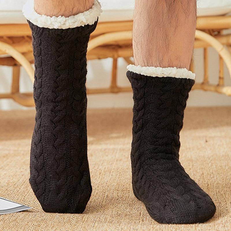 Men Indoor Warm Plush Non-slip Slippers freeshipping - Tyche Ace