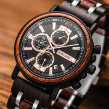 Load image into Gallery viewer, Men Luxury Customised Wooden Carved Watches freeshipping - Tyche Ace
