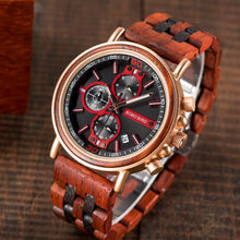 Load image into Gallery viewer, Men Luxury Customised Wooden Carved Watches freeshipping - Tyche Ace
