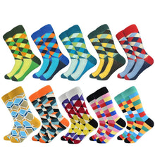 Load image into Gallery viewer, Plaid Design Colourful Happy Comfortable Socks For Men freeshipping - Tyche Ace
