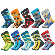 Load image into Gallery viewer, Plaid Design Colourful Happy Comfortable Socks For Men freeshipping - Tyche Ace
