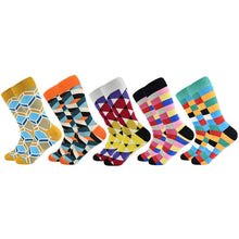 Load image into Gallery viewer, Plaid Design Colourful Happy Comfortable Socks For Men freeshipping - Tyche Ace
