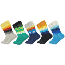 Load image into Gallery viewer, Plaid Design Colourful Happy Comfortable Socks For Men freeshipping - Tyche Ace
