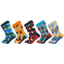 Load image into Gallery viewer, Plaid Design Colourful Happy Comfortable Socks For Men freeshipping - Tyche Ace
