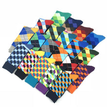Load image into Gallery viewer, Plaid Design Colourful Happy Comfortable Socks For Men freeshipping - Tyche Ace
