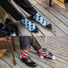 Plaid Design Colourful Happy Comfortable Socks For Men freeshipping - Tyche Ace