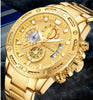 Men Stainless Steel Quartz Sports Chronograph Water Resistant Watches freeshipping - Tyche Ace