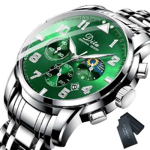 Men Stainless Steel Sports Chronograph Quartz Watches freeshipping - Tyche Ace