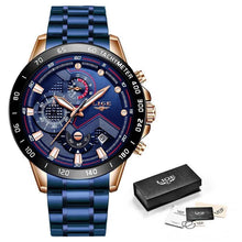 Load image into Gallery viewer, Men Stainless Steel Top Brand Luxury Sports Quartz Watches freeshipping - Tyche Ace
