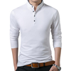 Men  Stylish Cotton Long Sleeve Mandarin Collar T Shirt freeshipping - Tyche Ace