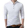 Men  Stylish Cotton Long Sleeve Mandarin Collar T Shirt freeshipping - Tyche Ace