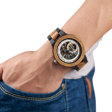 Load image into Gallery viewer, Men Unique Wooden Mechanical Wrist Watches freeshipping - Tyche Ace
