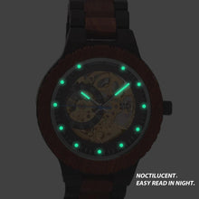 Load image into Gallery viewer, Men Unique Wooden Mechanical Wrist Watches freeshipping - Tyche Ace
