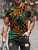 Men Vintage Printed Crew Neck T Shirts freeshipping - Tyche Ace