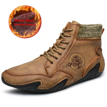 Load image into Gallery viewer, Men Waterproof Warm Handmade Leather Winter Boots freeshipping - Tyche Ace
