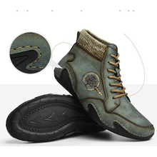 Load image into Gallery viewer, Men Waterproof Warm Handmade Leather Winter Boots freeshipping - Tyche Ace
