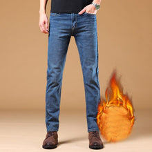 Load image into Gallery viewer, Men Winter Thermal Warm Flannel Stretch Straight Denim Jeans freeshipping - Tyche Ace
