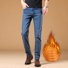 Load image into Gallery viewer, Men Winter Thermal Warm Flannel Stretch Straight Denim Jeans freeshipping - Tyche Ace
