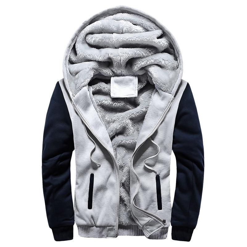 Men Winter Thick Warm Fleece Zip Up Hoodie freeshipping - Tyche Ace