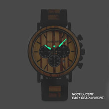 Load image into Gallery viewer, Men Wooden Stylish fashionable Military Watches freeshipping - Tyche Ace
