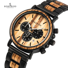 Load image into Gallery viewer, Men Wooden Stylish fashionable Military Watches freeshipping - Tyche Ace
