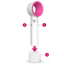 Load image into Gallery viewer, Mini handheld USB Rechargeable, Portable, Bladeless 3 Speed,  Level LED Indicator Fan freeshipping - Tyche Ace
