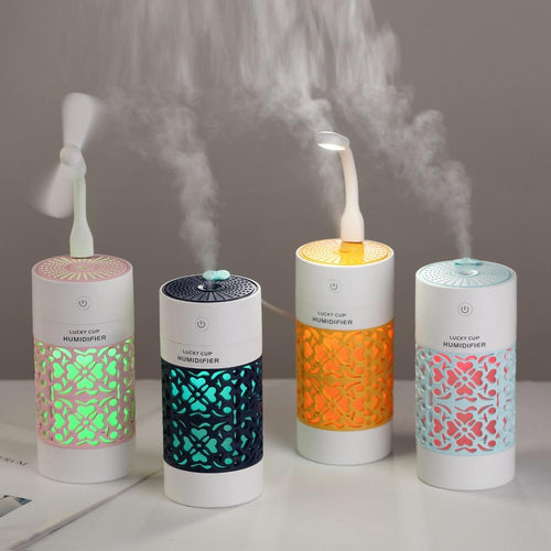 Mini LED Night  Aroma Essential Oil Ultrasonic Humidifier Diffuser With Fan freeshipping - Tyche Ace