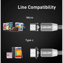 Load image into Gallery viewer, Mobile Phone Magnetic USB Fast Charging Built in Blue LED Indicator Cable freeshipping - Tyche Ace
