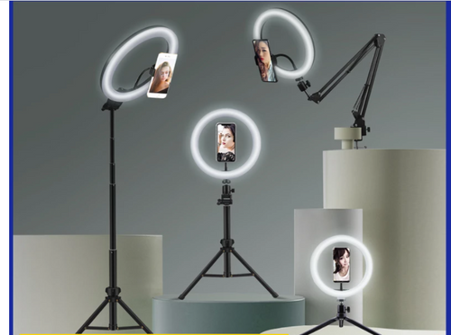 Multi-Function Led Rim Of Lamp Selfie Ring Light Photography Mobile Holder Support Tripod Stand freeshipping - Tyche Ace