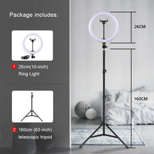 Load image into Gallery viewer, Multi-Function Led Rim Of Lamp Selfie Ring Light Photography Mobile Holder Support Tripod Stand freeshipping - Tyche Ace
