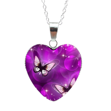 Load image into Gallery viewer, Mysterious Magic Butterfly Heart Necklaces Pendant freeshipping - Tyche Ace
