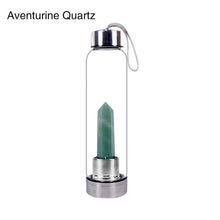 Load image into Gallery viewer, Natural Quartz Crystal Obelisk Healing Wand Gemstone Glass Water Bottle freeshipping - Tyche Ace
