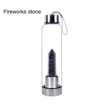 Load image into Gallery viewer, Natural Quartz Crystal Obelisk Healing Wand Gemstone Glass Water Bottle freeshipping - Tyche Ace
