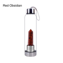 Load image into Gallery viewer, Natural Quartz Crystal Obelisk Healing Wand Gemstone Glass Water Bottle freeshipping - Tyche Ace
